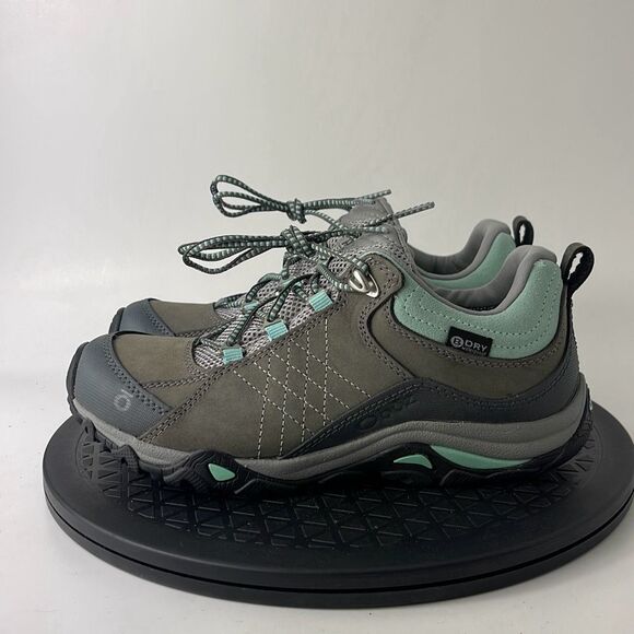 Oboz Sapphire Gray/Green Waterproof Hiking Shoes Women’s Size 6 - Picture 8 of 12